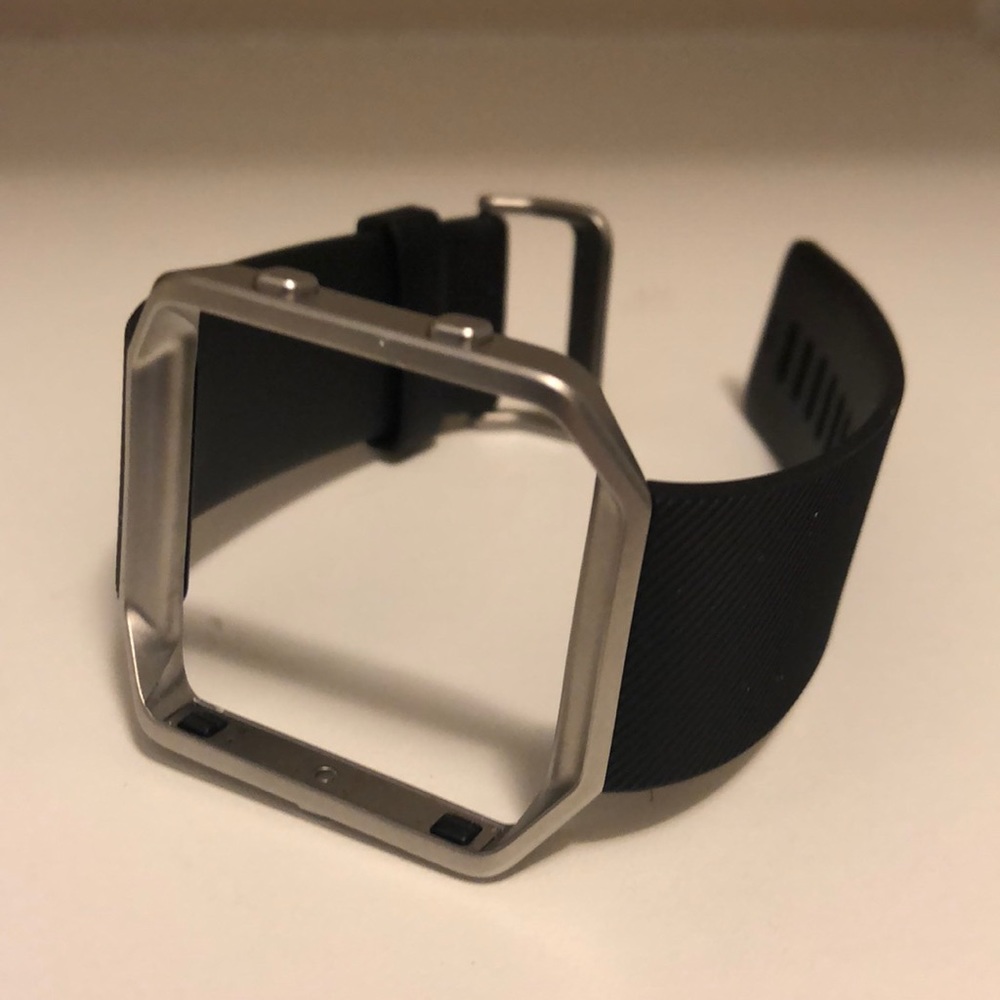 Black and grey rubber Fit Bit Blaze